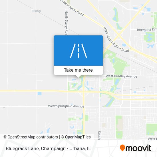 Bluegrass Lane map