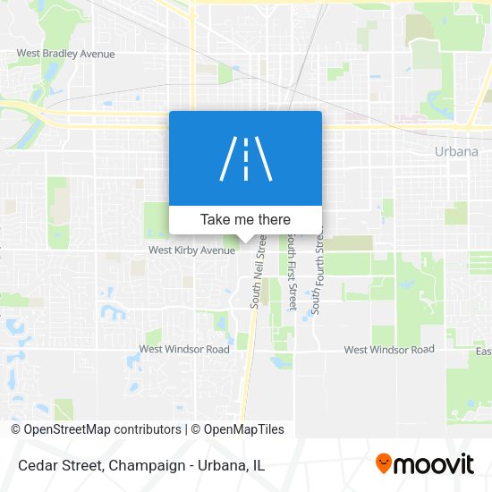 Cedar Street map
