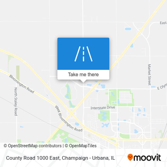 County Road 1000 East map