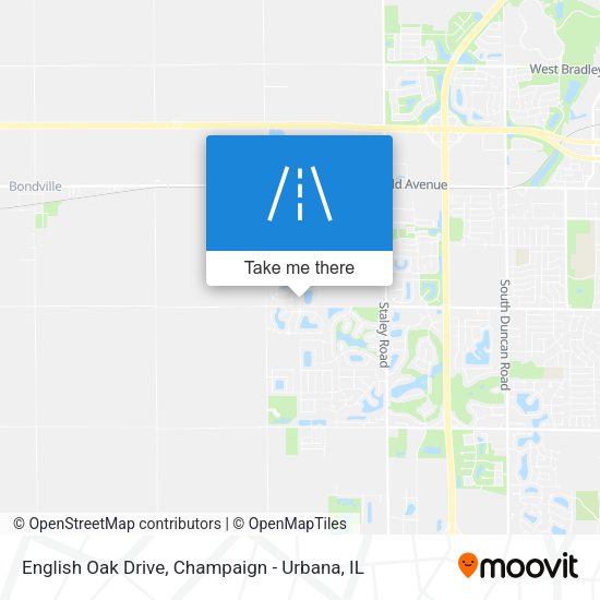 English Oak Drive map
