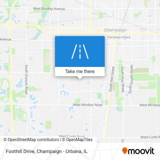 Foothill Drive map