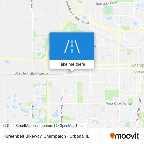 Mapa de Greenbelt Bikeway