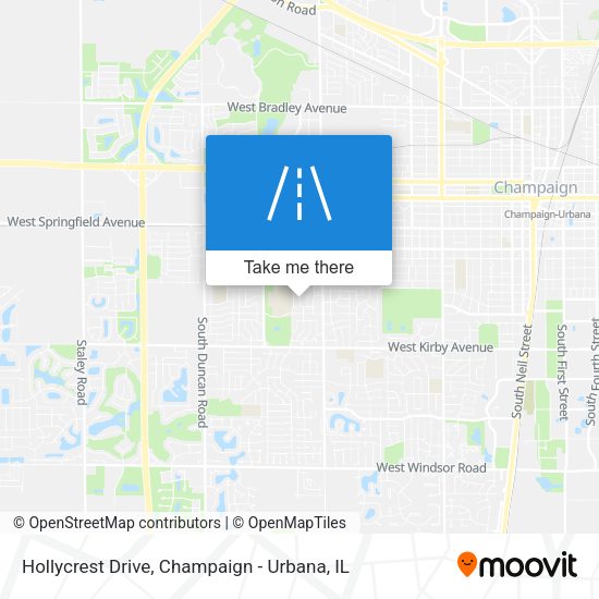 Hollycrest Drive map
