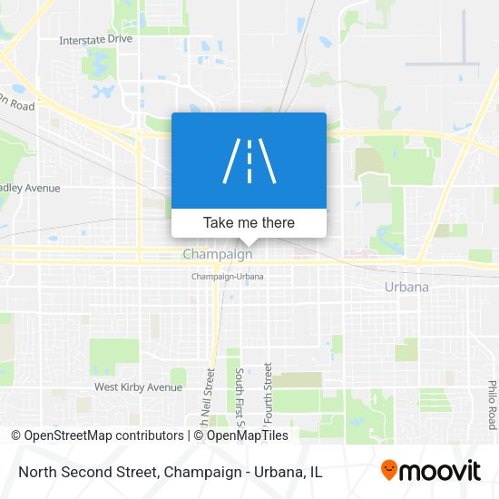 North Second Street map