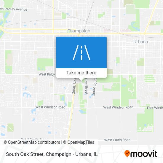 South Oak Street map
