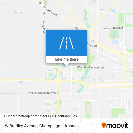 W Bradley Avenue map