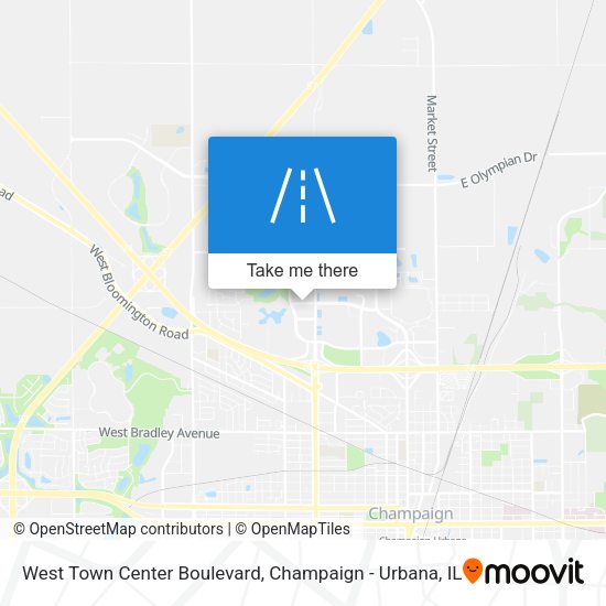 Mapa de West Town Center Boulevard