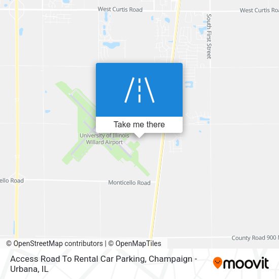Access Road To Rental Car Parking map
