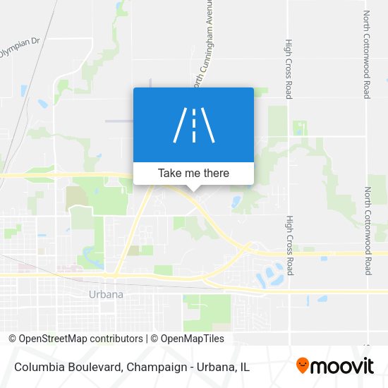 Columbia Boulevard map