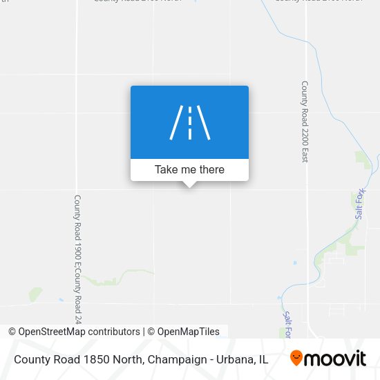 County Road 1850 North map