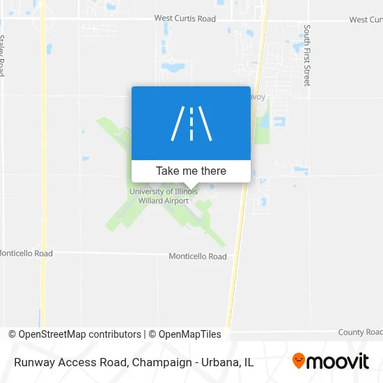 Runway Access Road map