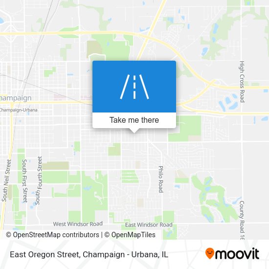 East Oregon Street map