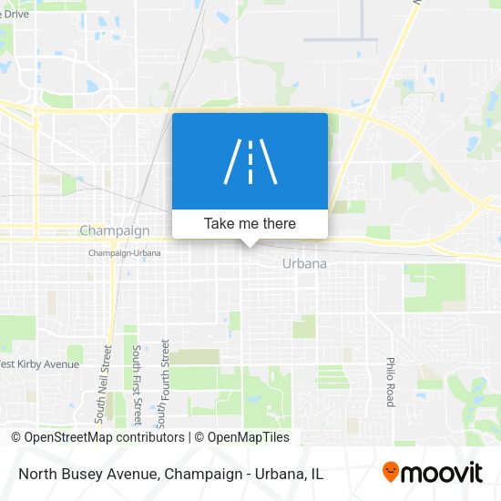 North Busey Avenue map