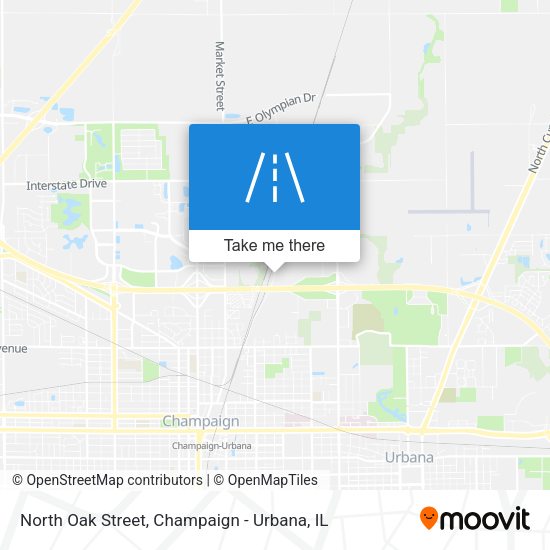 North Oak Street map