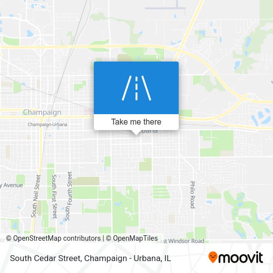 South Cedar Street map