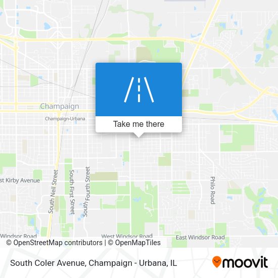 South Coler Avenue map