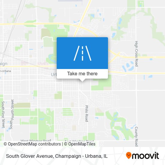 South Glover Avenue map