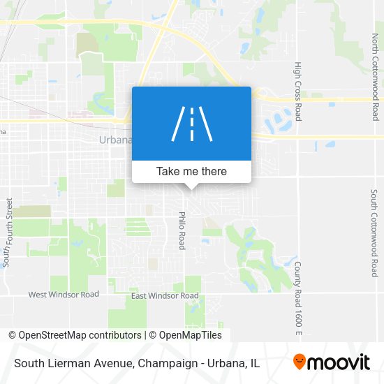 South Lierman Avenue map