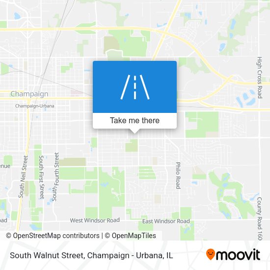 South Walnut Street map