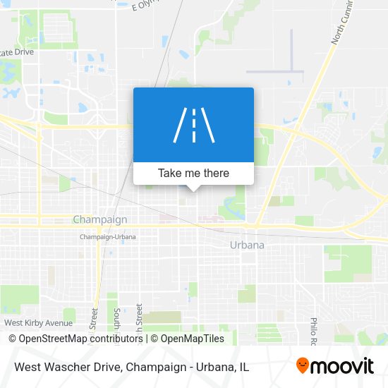 West Wascher Drive map