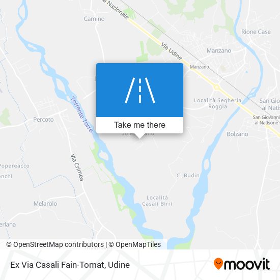 Ex Via Casali Fain-Tomat map