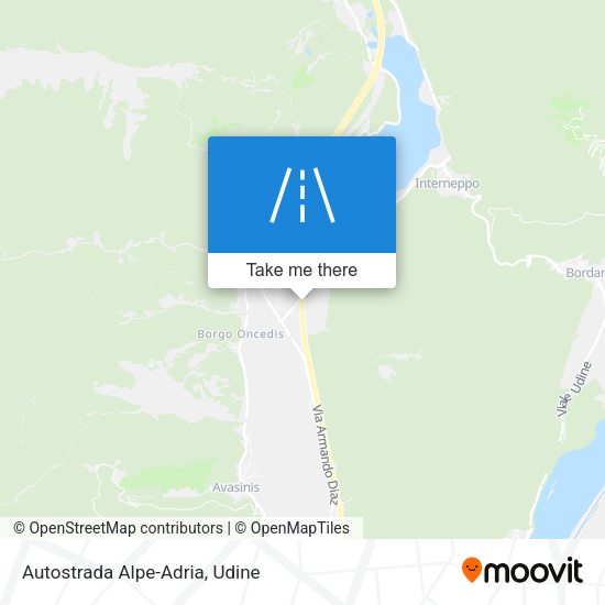 Autostrada Alpe-Adria map