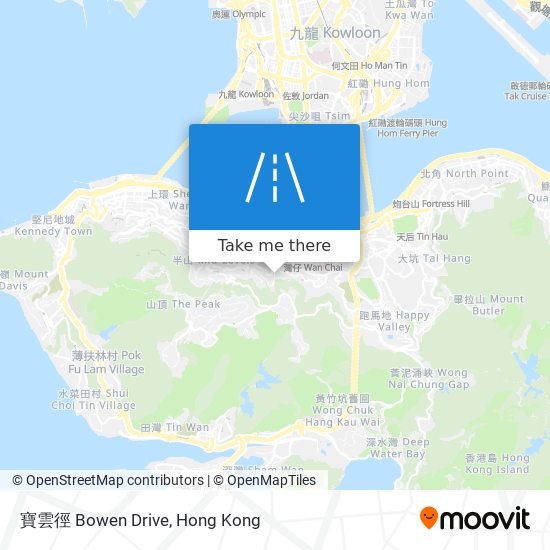 寶雲徑 Bowen Drive map