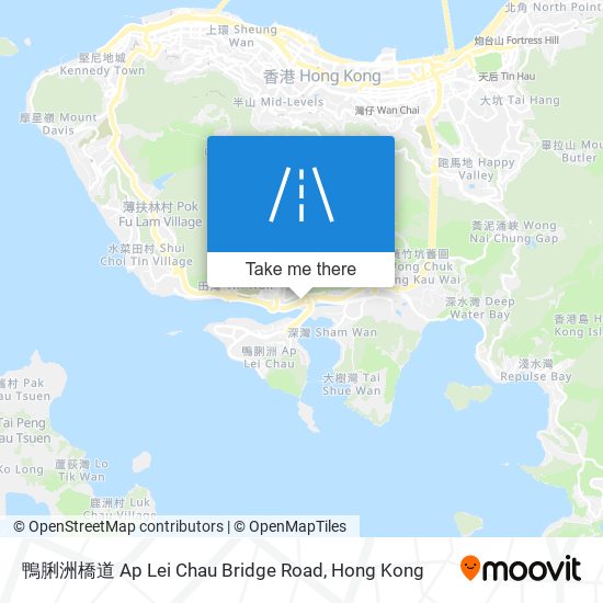 鴨脷洲橋道 Ap Lei Chau Bridge Road map