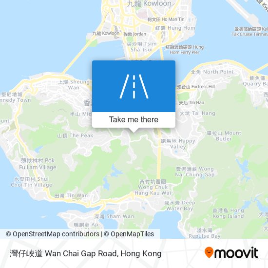 灣仔峽道 Wan Chai Gap Road map