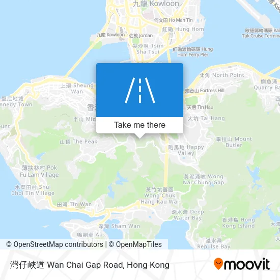 灣仔峽道 Wan Chai Gap Road地圖