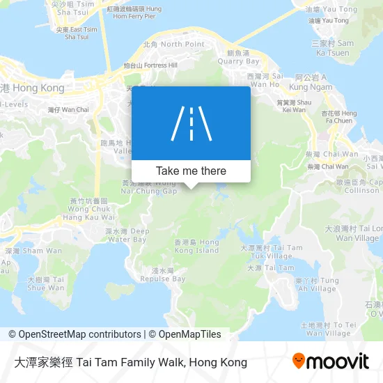 大潭家樂徑 Tai Tam Family Walk map