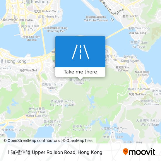 上羅禮信道 Upper Rolison Road map