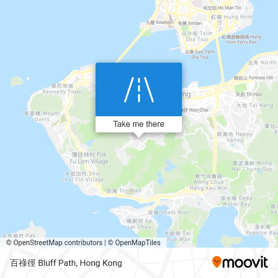 百祿徑 Bluff Path map
