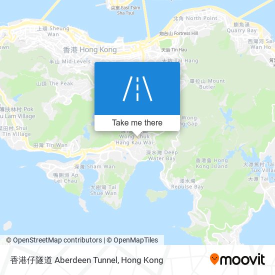香港仔隧道 Aberdeen Tunnel map