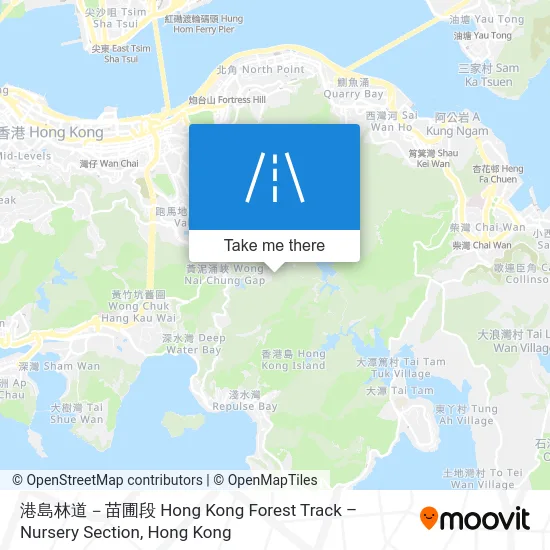 港島林道－苗圃段 Hong Kong Forest Track – Nursery Section map
