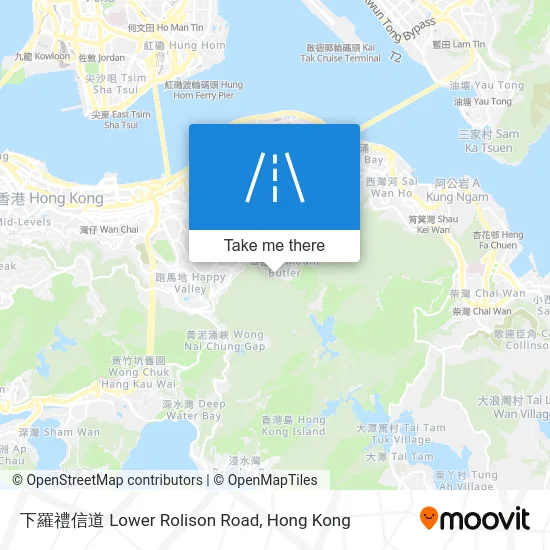下羅禮信道 Lower Rolison Road map