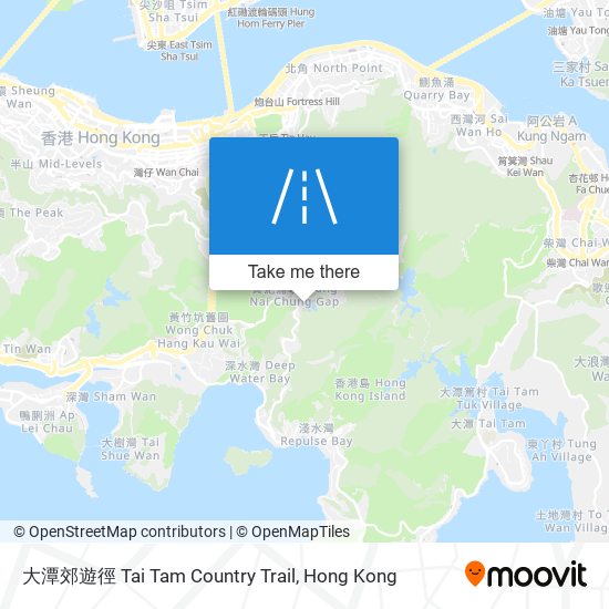 大潭郊遊徑 Tai Tam Country Trail map