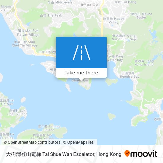 大樹灣登山電梯 Tai Shue Wan Escalator map