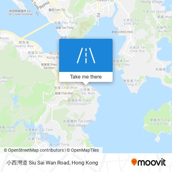 小西灣道 Siu Sai Wan Road map