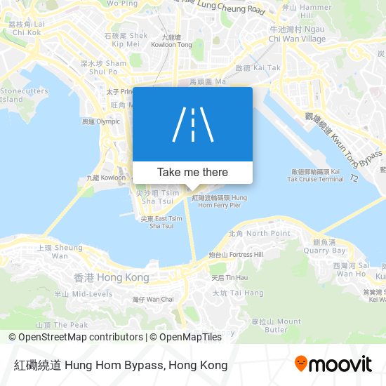 紅磡繞道 Hung Hom Bypass map