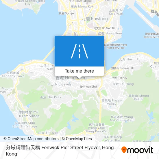分域碼頭街天橋 Fenwick Pier Street Flyover map