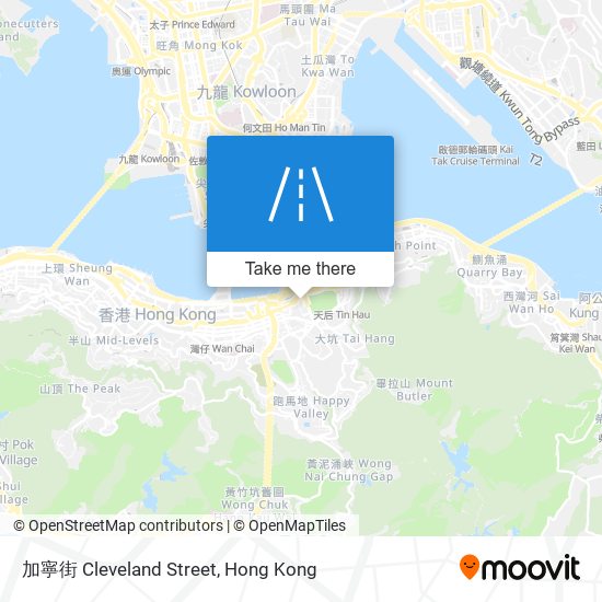 加寧街 Cleveland Street map