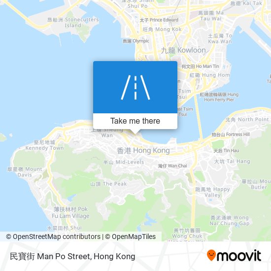 民寶街 Man Po Street map