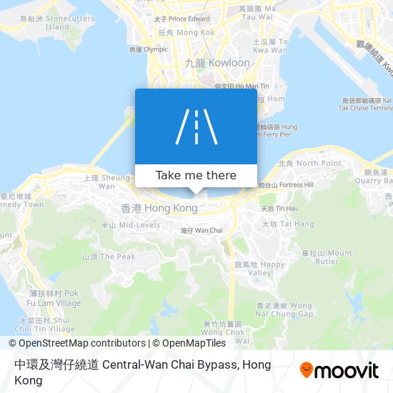 中環及灣仔繞道 Central-Wan Chai Bypass map