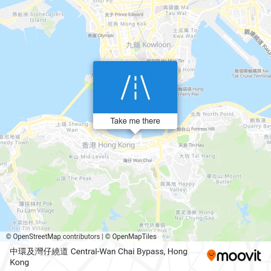 中環及灣仔繞道 Central-Wan Chai Bypass map