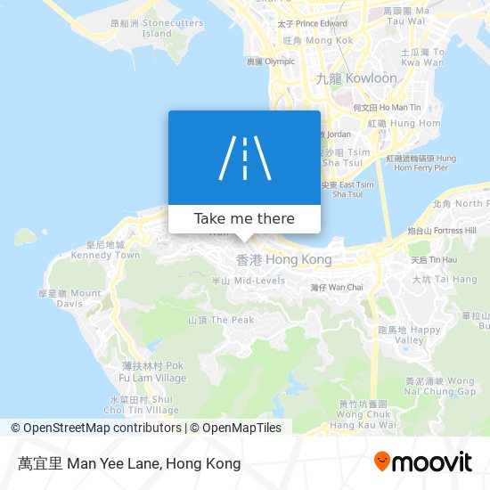 萬宜里 Man Yee Lane map