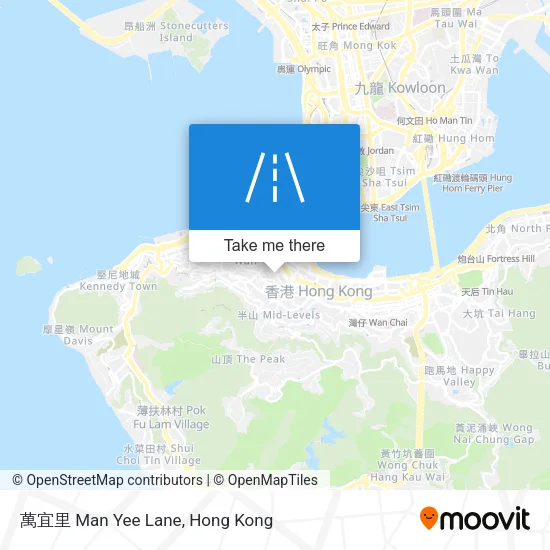 萬宜里 Man Yee Lane map