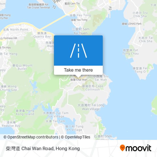 柴灣道 Chai Wan Road map