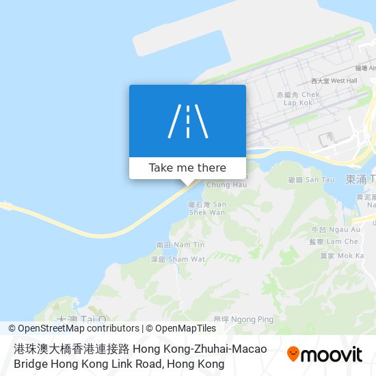 港珠澳大橋香港連接路 Hong Kong-Zhuhai-Macao Bridge Hong Kong Link Road map