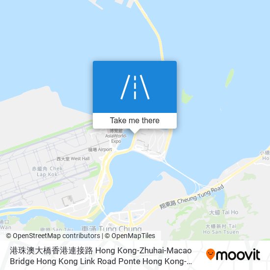 港珠澳大橋香港連接路 Hong Kong-Zhuhai-Macao Bridge Hong Kong Link Road Ponte Hong Kong-Zhuhai-Macau map